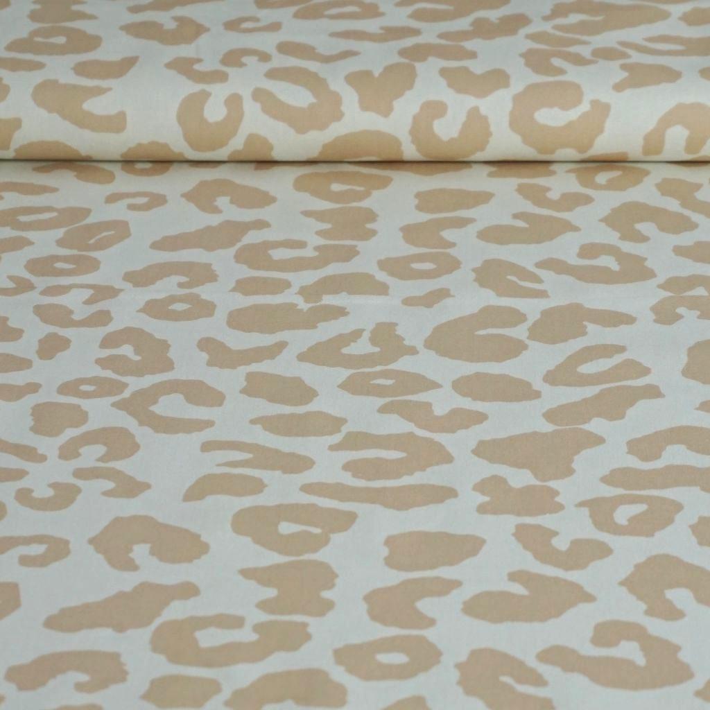 Dekostoff Canvas Leoprint beige creme